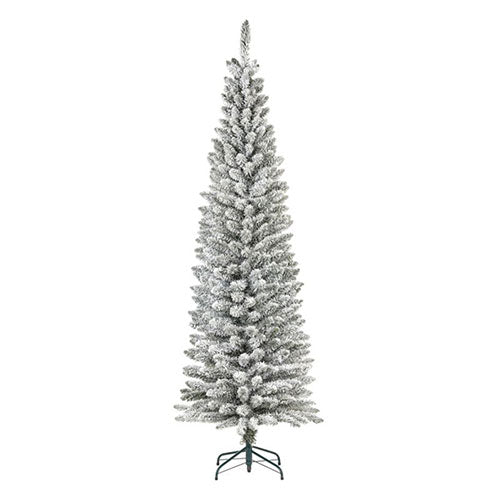 ALBERO DI NATALE "RUSTICO" INNEVATO SLIM 240 CM 700 TIPS 6641072 NATALUNA