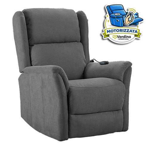 POLTRONA RELAX MOTORIZZATA "DAKOTA" 2 MOTORI GRIGIO 2201.0064 #cat