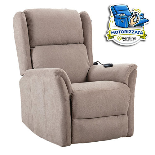 POLTRONA RELAX MOTORIZZATA "DAKOTA" 2 MOTORI TORTORA 2201.0065 #cat