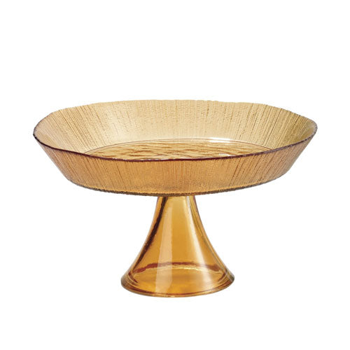 ALZATA VETRO 24 CM AMBRA "EKOL" 40655 BRANDANI