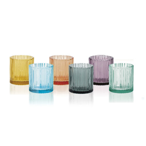 BICCHIERE LIQUORINO 6 PZ MULTICOLOR "PLISSÈ" 51078 BRANDANI