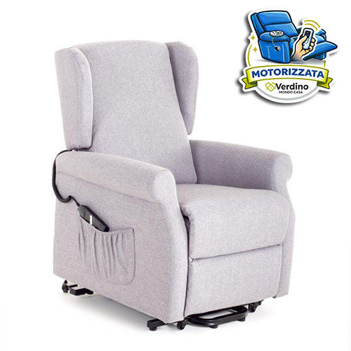 POLTRONA RELAX MOTORIZZATA "CHIARA" 1 MOTORE GRIGIO M0657L-03 #cat