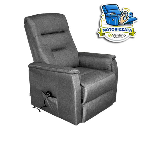 POLTRONA RELAX MOTORIZZATA "ILARIA" 1 MOTORE GRIGIO SCURO 00034 #cat