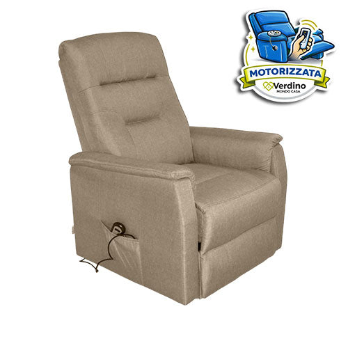 POLTRONA RELAX MOTORIZZATA "ILARIA" 1 MOTORE TORTORA 00033 #cat