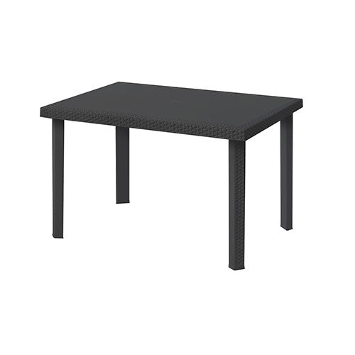 TAVOLO "CALAF" RATTAN 120 x 80 CM ANTRACITE #cat