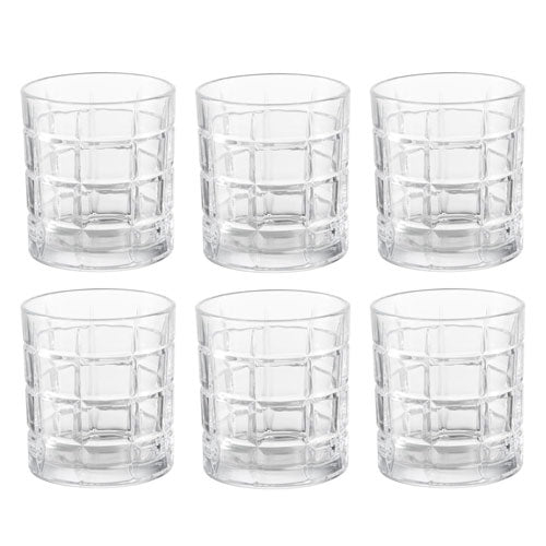 BICCHIERE 6 PZ QUADRATO "BLUES" 51322 BRANDANI