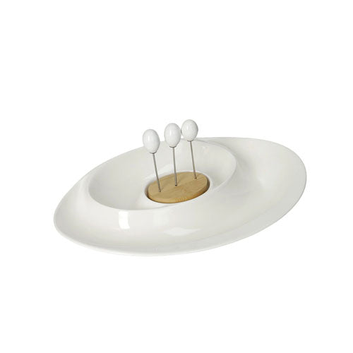 ANTIPASTIERA ANDROMEDA "PORCELLANA BAMBOO" 52914 BRANDANI