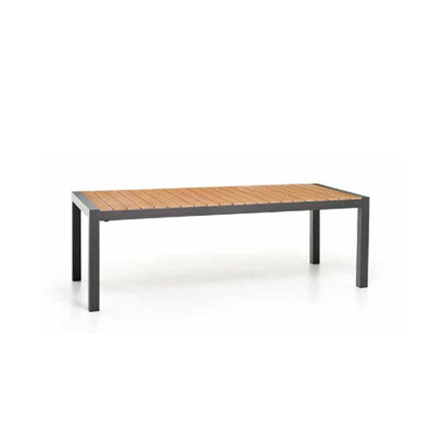 TAVOLO ALLUNGABILE "SANTORINI" 163-223 X 95 CM ANTRACITE #cat