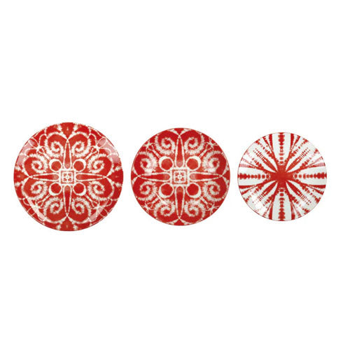 SERVIZIO PIATTI 18 PZ "BATIK" ROSSO 51392 BRANDANI