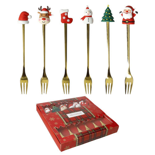 FORCHETTINA 6 PZ "CHRISTMAS" 89911 BRANDANI