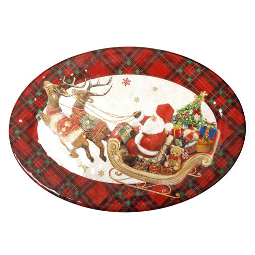 VASSOIO "CHRISTMAS" 50 CM OVALE MELAMINA 80005 BRANDANI