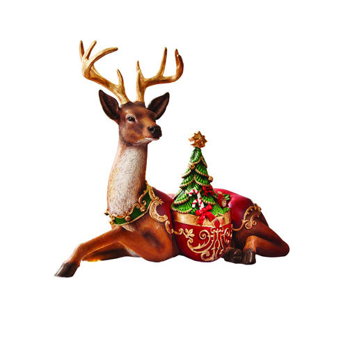 RENNA CON ALBERO CHRISTMAS "ADDOBBI&DECORATION" 81114 BRANDANI