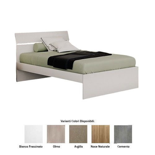 LETTO 1P & 1/2 BIANCO FRASSINO LIN #cat