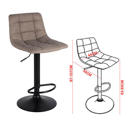 SGABELLO "CLAYTON" TORTORA BASE NERO 0048099 #cat