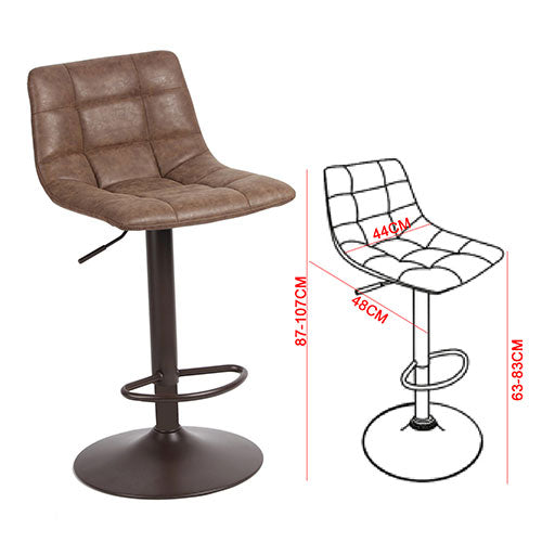 SGABELLO "CLAYTON" MARRONE 0049008 #cat