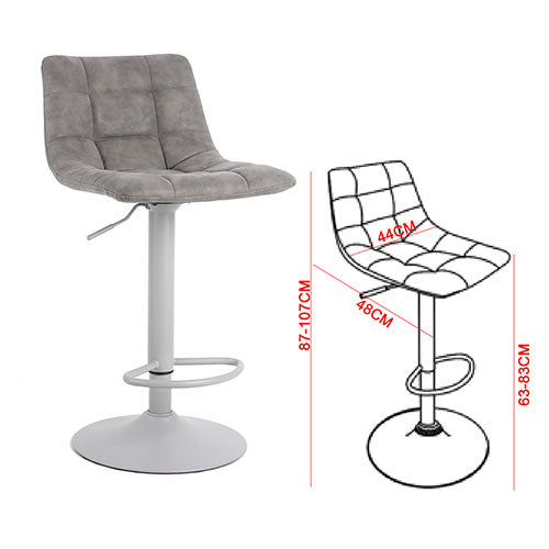 SGABELLO "CLAYTON" GRIGIO 0049007 #cat