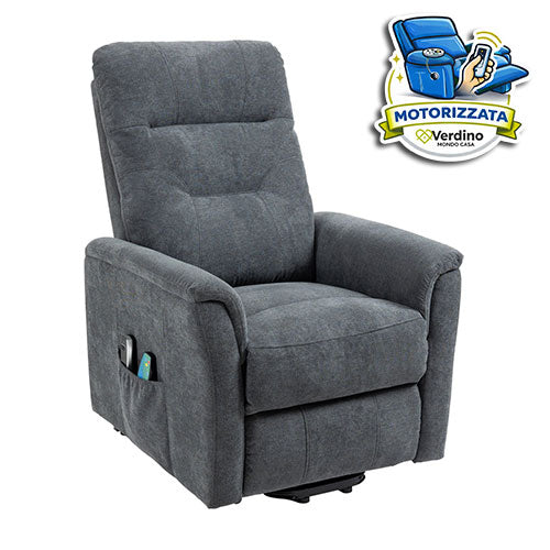 POLTRONA RELAX MOTORIZZATA "KATIA" 2 MOTORI GRIGIO 0050102 #cat