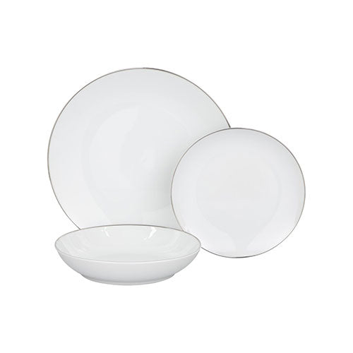 SERVIZIO PIATTI 18 PZ "POESIA" FILO PLATINO 0044705 CASA COLLECTION