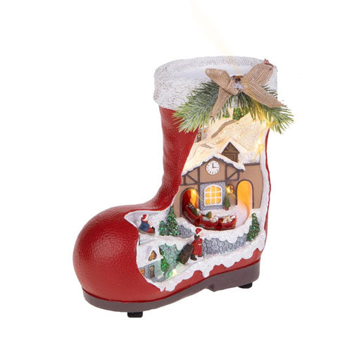 CARILLON SCARPONE PAESAGGIO C/LED E MUSICA "ADDOBBI&DECORATION" 80177 BRANDANI