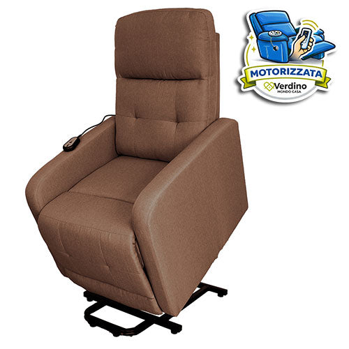 POLTRONA RELAX MOTORIZZATA "IKA" 1 MOTORE MARRONE 2201.0078 #cat