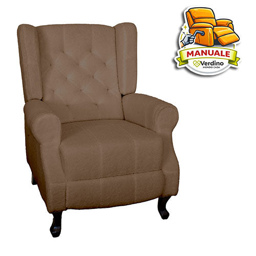 POLTRONA RELAX MANUALE "BEATRICE" MARRONE 2201.0081 #cat