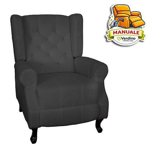 POLTRONA RELAX MANUALE "BEATRICE" GRIGIO 2201.0082 #cat