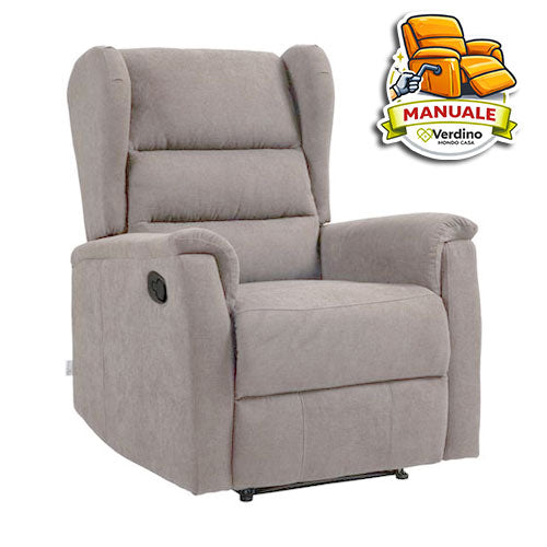 POLTRONA RELAX MANUALE "LORELLA" TORTORA 01143 #cat