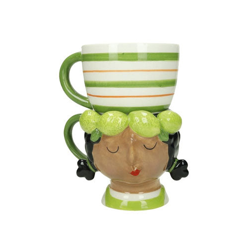 TAZZA "DOUBLE LADY" LIME DOLOMITE 51404 BRANDANI