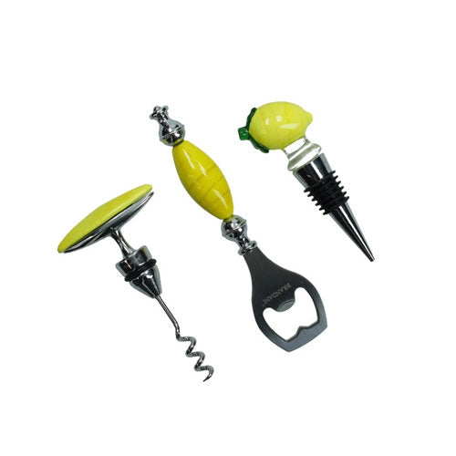 SET DEGUSTAZIONE VINO 3 PZ  "LEMON" 51287 BRANDANI