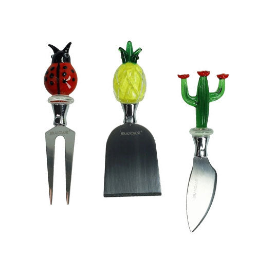 COLTELLI FORMAGGIO 3 PZ "TROPICAL" 51289 BRANDANI