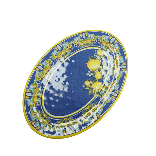 VASSOIO"CITRUS BLU" 50 CM OVALE MELAMINA 51563 BRANDANI
