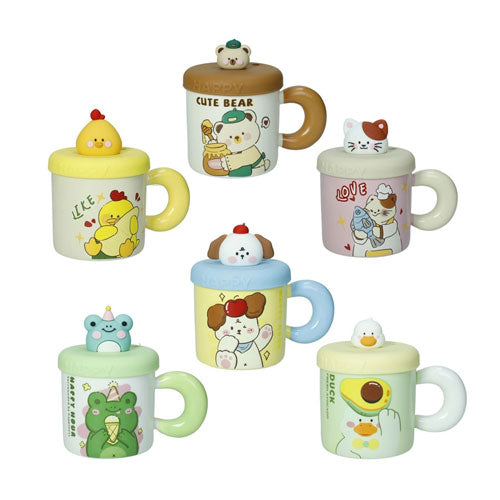 TAZZA "L'ALLEGRA COMITIVA" C/TAPPO E CANNUCCIA VARIE FANTASIE 50027 BRANDANI