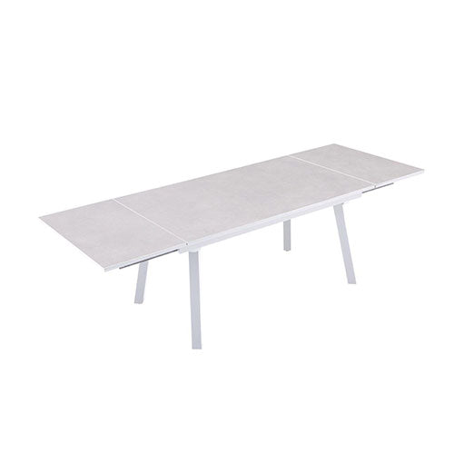 TAVOLO ALLUNGABILE "MERANO" STONE 170-220-270 X 90 CM BIANCO #cat