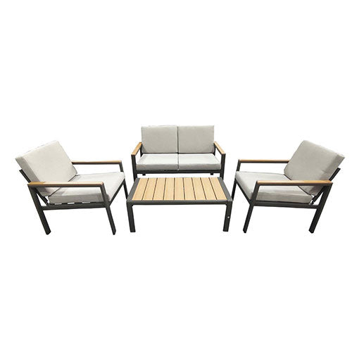 SET GIARDINO "OTRANTO" 4 POSTI BROWN #cat