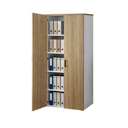 MODULO PER UFFICIO "212" CON 2 ANTE BIANCO-NOCE NATURALE LIN #cat
