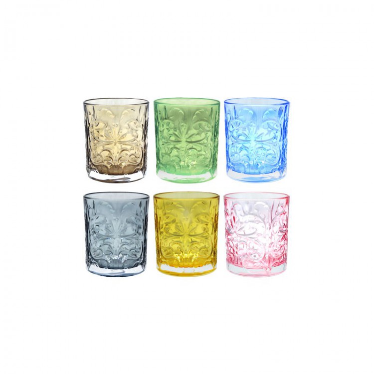 BarCraft Rainbow-Pearl Bicchiere iridescente in vetro Caraffa Multicolore 
